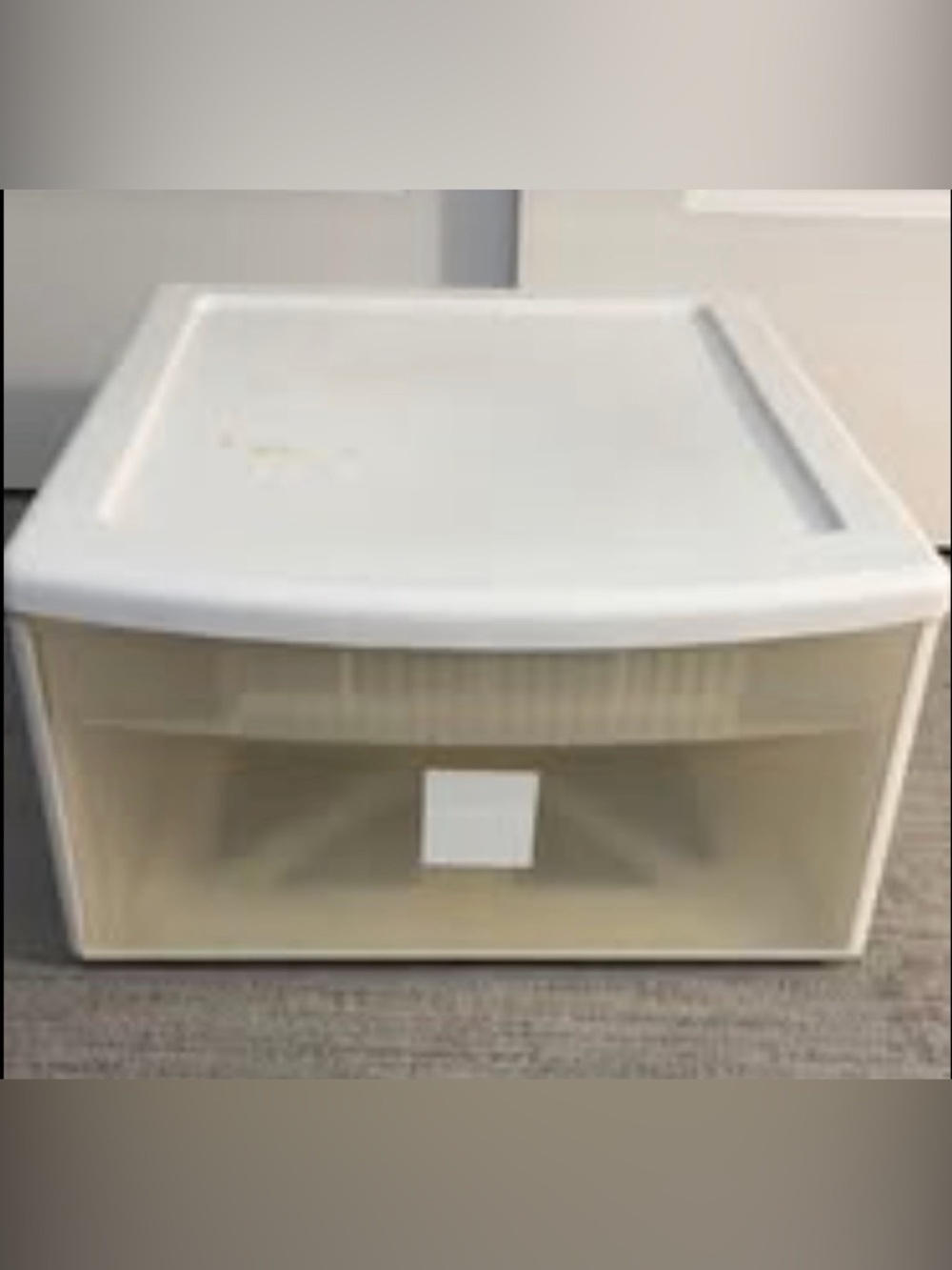 White Plastic Single-Drawer Storage Organizer